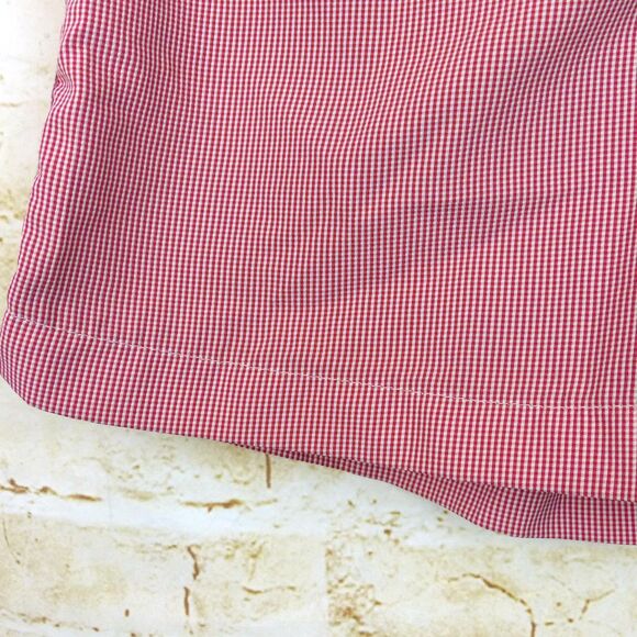 Parke & Ronen Swim Trunk Shorts Mens 30 X 4 Red Gingham Mesh Brief Retro Mod - Picture 5 of 12